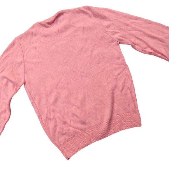 Vintage 1940s-1950s Light Pink Long Sleeve Knit Crewneck Sweater - Picture 10 of 12